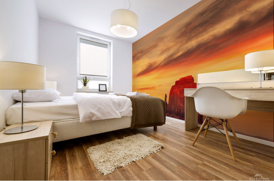 Red Tip Sunset Mural print