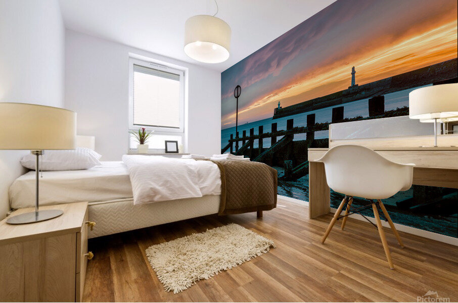 Aberdeen Harbour Sunrise Mural print