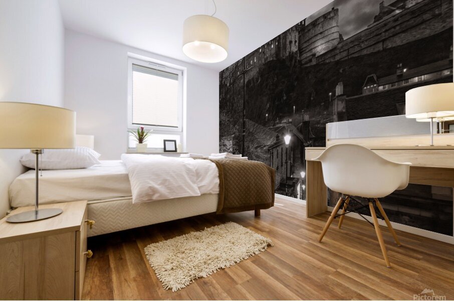 Edinburgh Castle from the Vennel Mural print