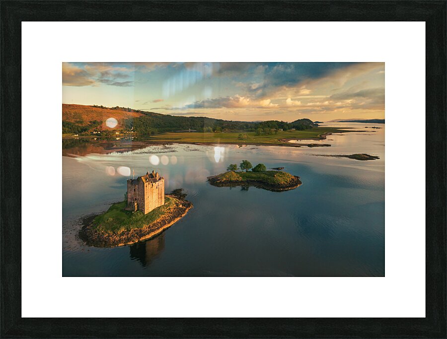 Last Light at Castle Stalker Picture Frame print