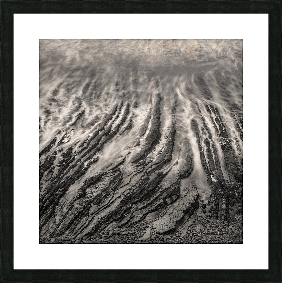 Sandymouth Shoreline Picture Frame print