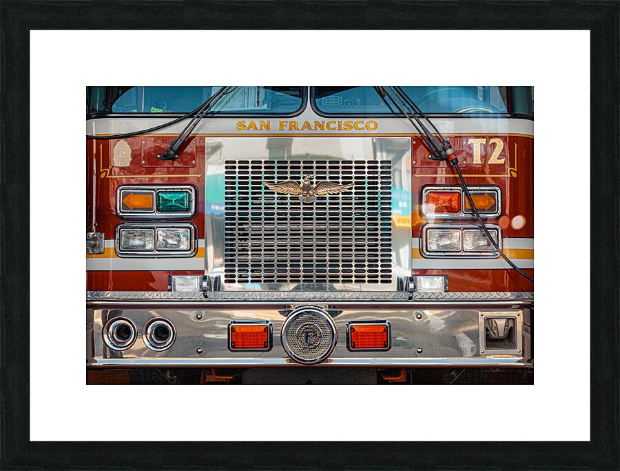 San Francisco Fire Truck Picture Frame print