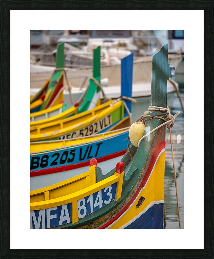Maltese Luzzu Boats Picture Frame print