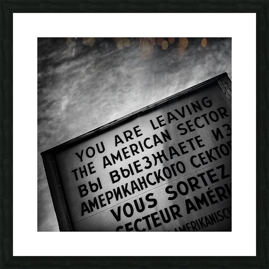 Checkpoint Charlie Sign Picture Frame print