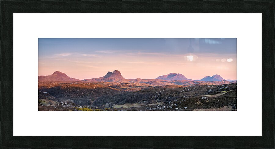 Assynt Mountains Panorama Impression et Cadre photo