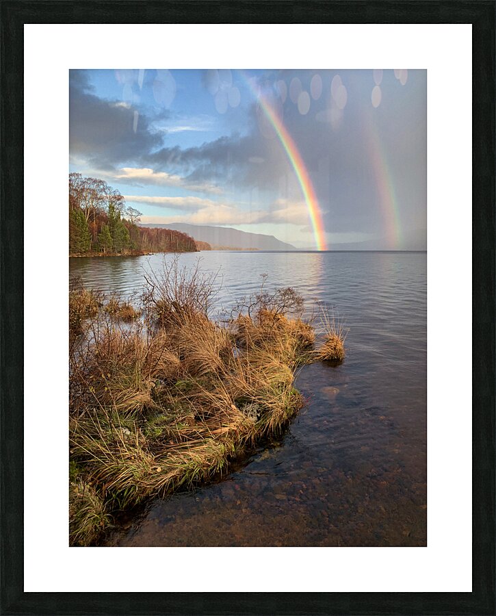 Loch Rannoch Rainbow Picture Frame print