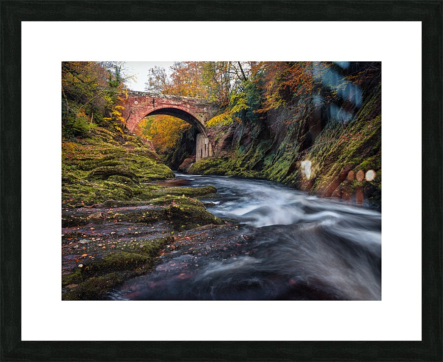 Autumn at Gannochy Bridge Picture Frame print
