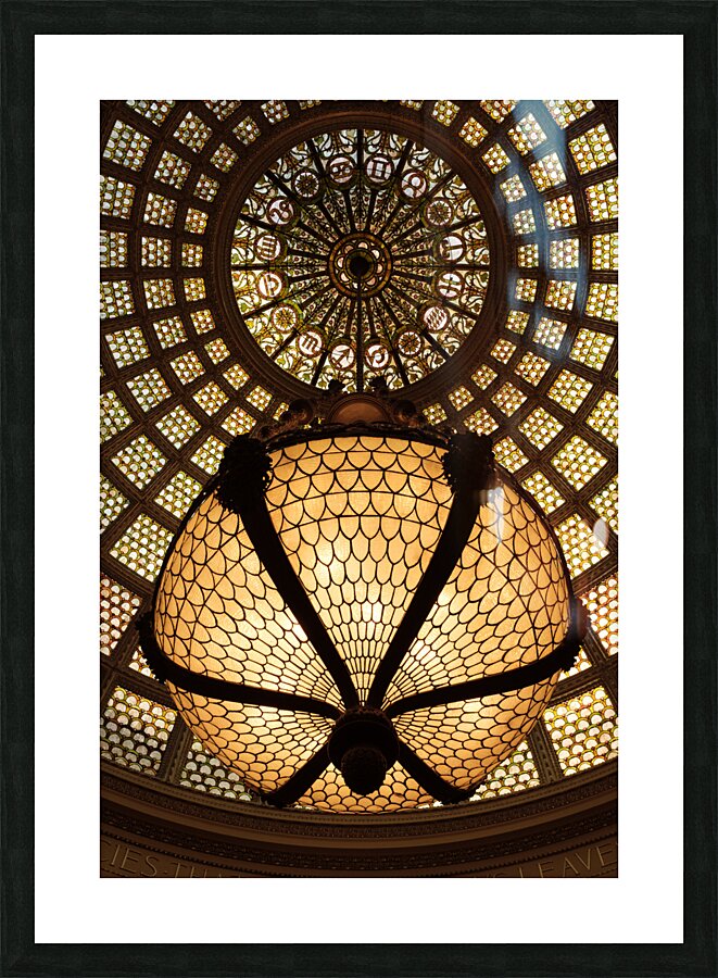 Tiffany Dome and Chandelier Picture Frame print