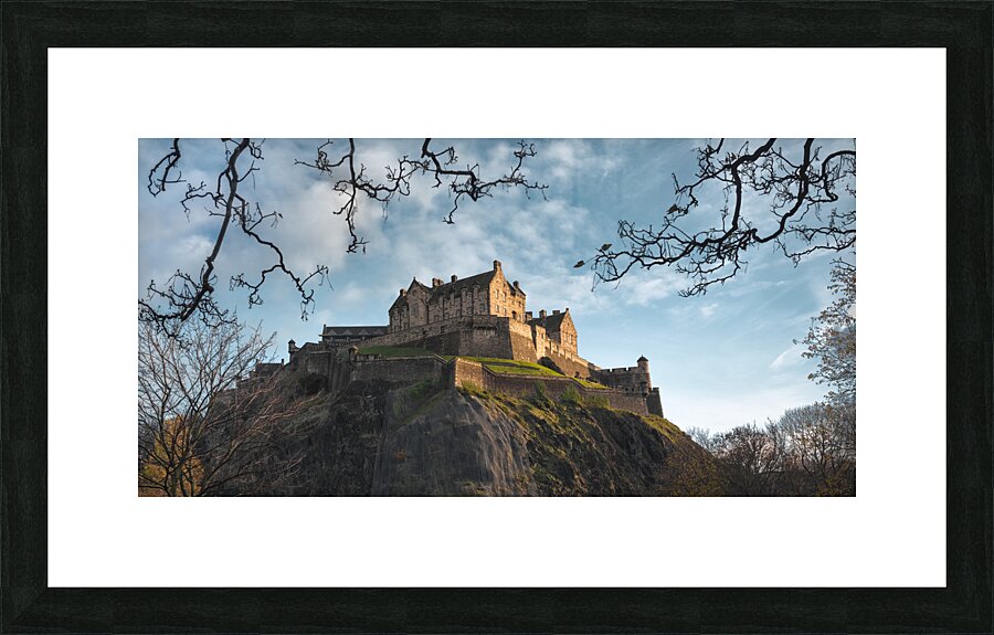 Edinburgh Castle from Princess St Gardens Picture Frame print