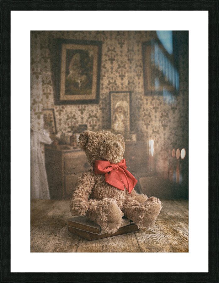 Bear and Books Picture Frame print