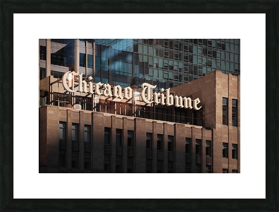 Chicago Tribune Sign Picture Frame print