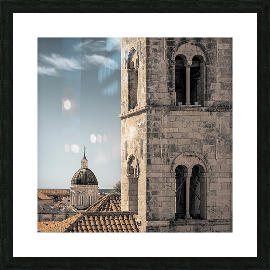 Dubrovnik Cathedral and Old Town Picture Frame print