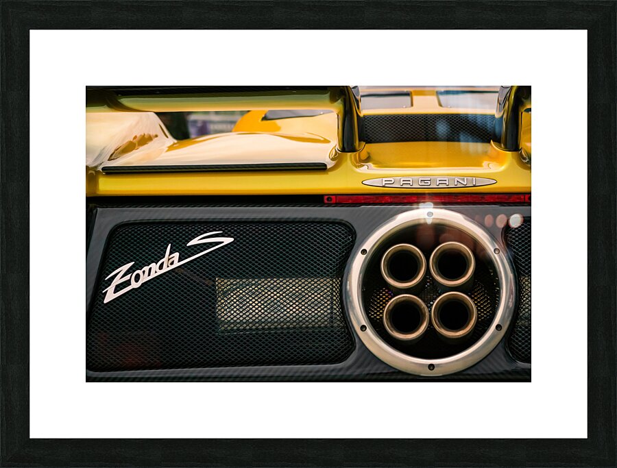 Pagani Zonda S Rear Picture Frame print