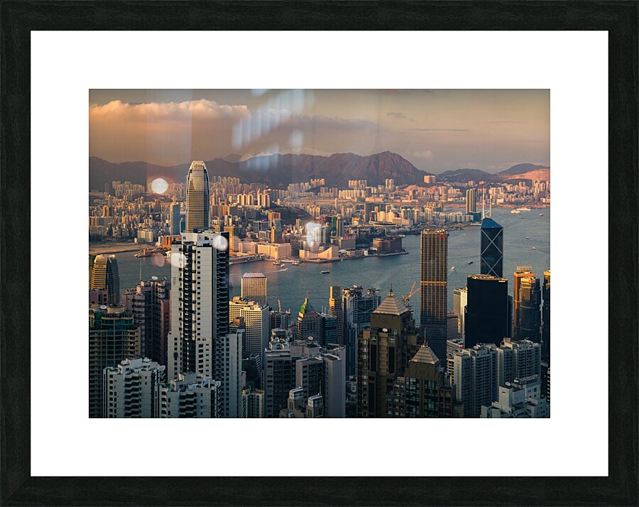 Hong Kong Sunset Picture Frame print