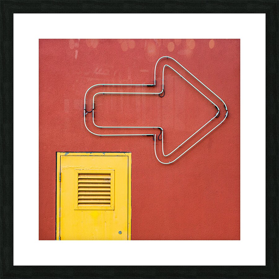 Yellow Door Big Arrow Picture Frame print