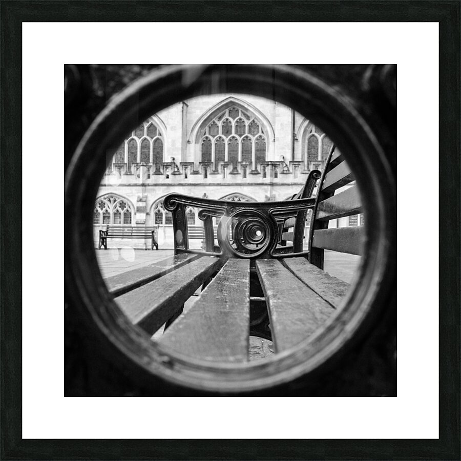 Bench Circles Picture Frame print