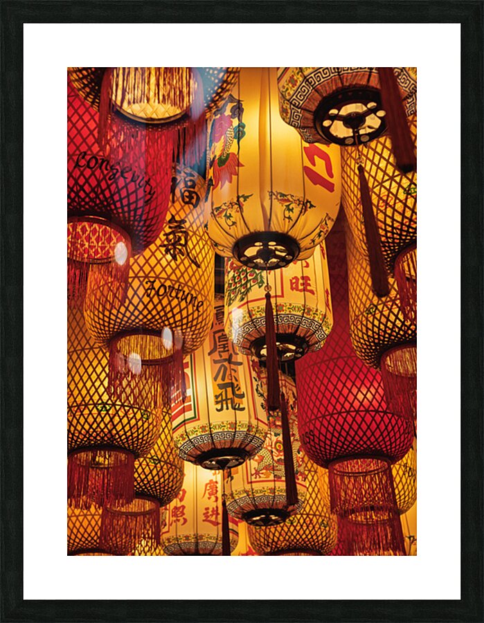 Kwai Chai Hong Lanterns Picture Frame print