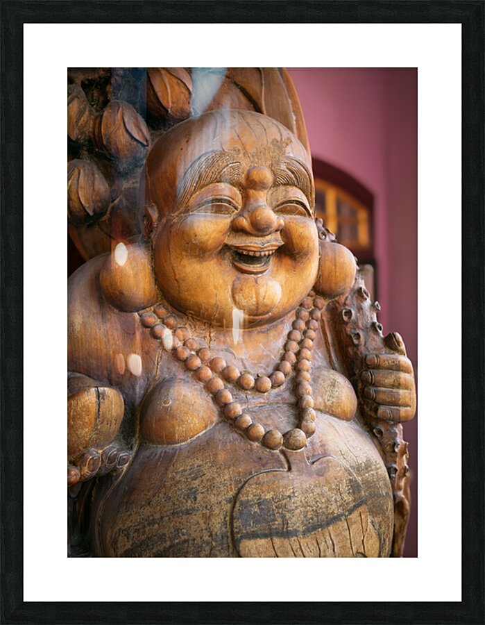 Wooden Buddha Impression et Cadre photo