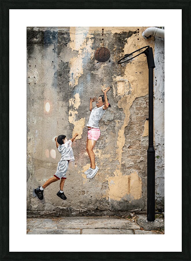 Playing Hoops Impression et Cadre photo