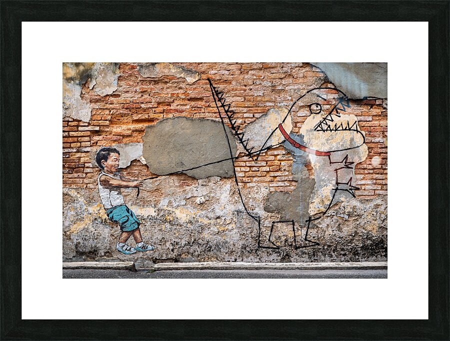 Boy With Dinosaur Impression et Cadre photo