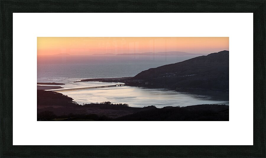 Barmouth Bridge at Sunset Picture Frame print