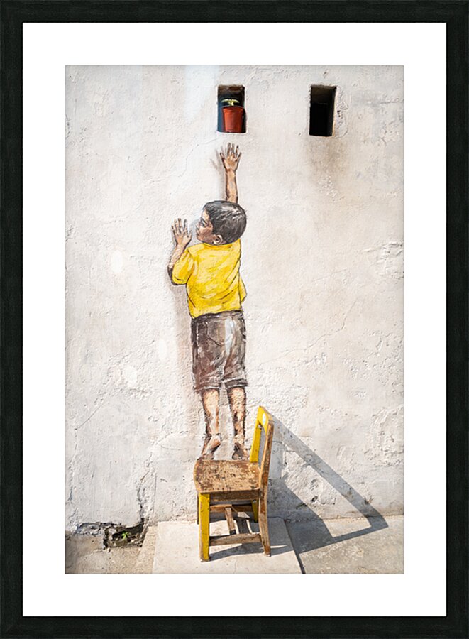 Boy on Chair Picture Frame print