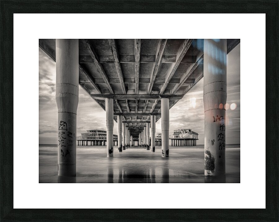 Beneath Scheveningen Pier Picture Frame print