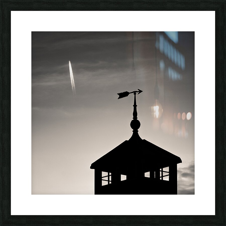 Weather Vane and Plane Picture Frame print