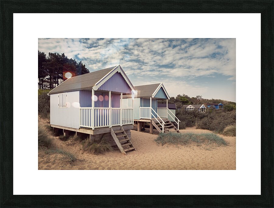 Hunstanton Beach Huts Picture Frame print