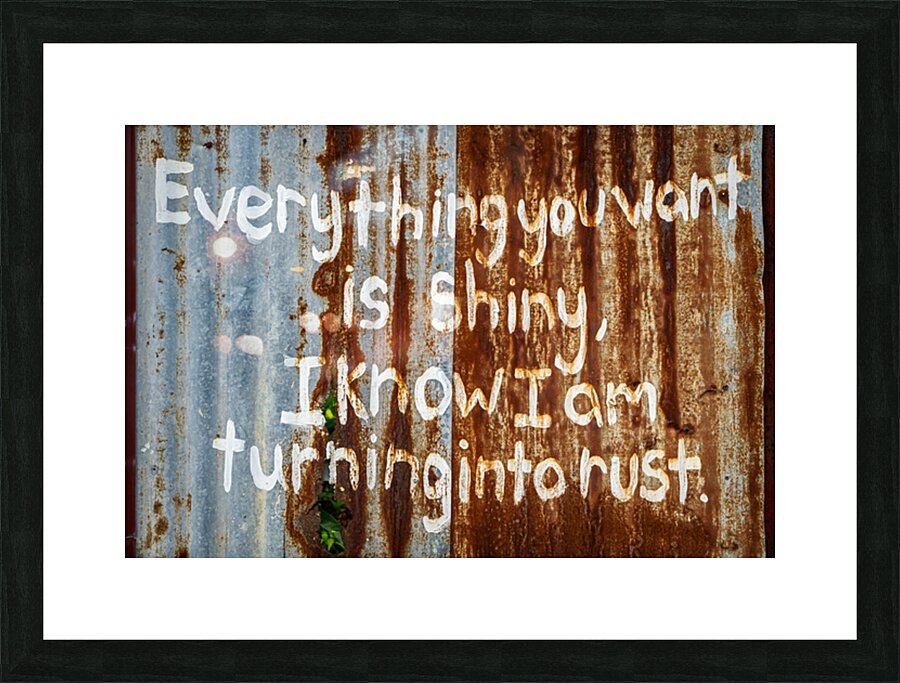 Turning Into Rust Picture Frame print
