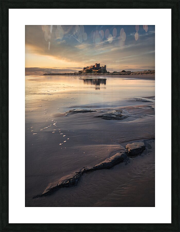 Bamburgh Castle at Dawn Picture Frame print
