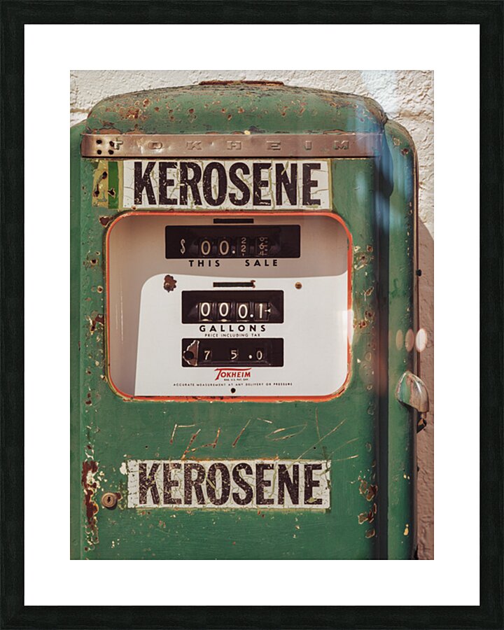 Vintage Kerosene Pump Picture Frame print