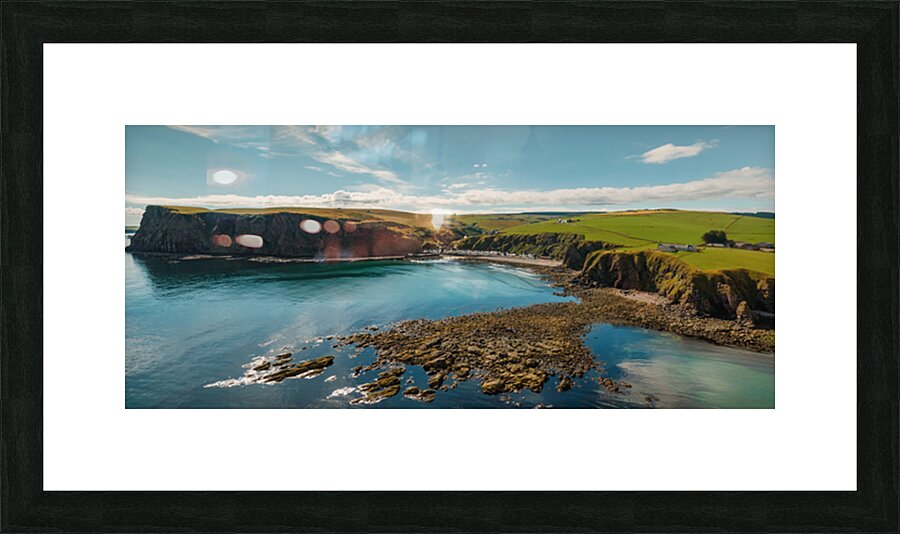 Pennan Coastline Panorama Picture Frame print