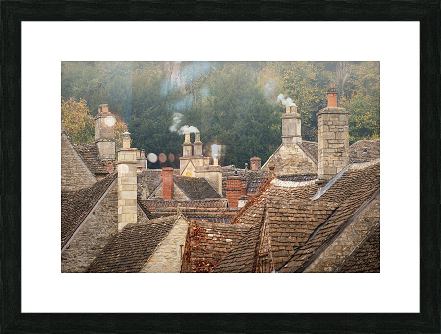 Castle Combe Chimneys Picture Frame print