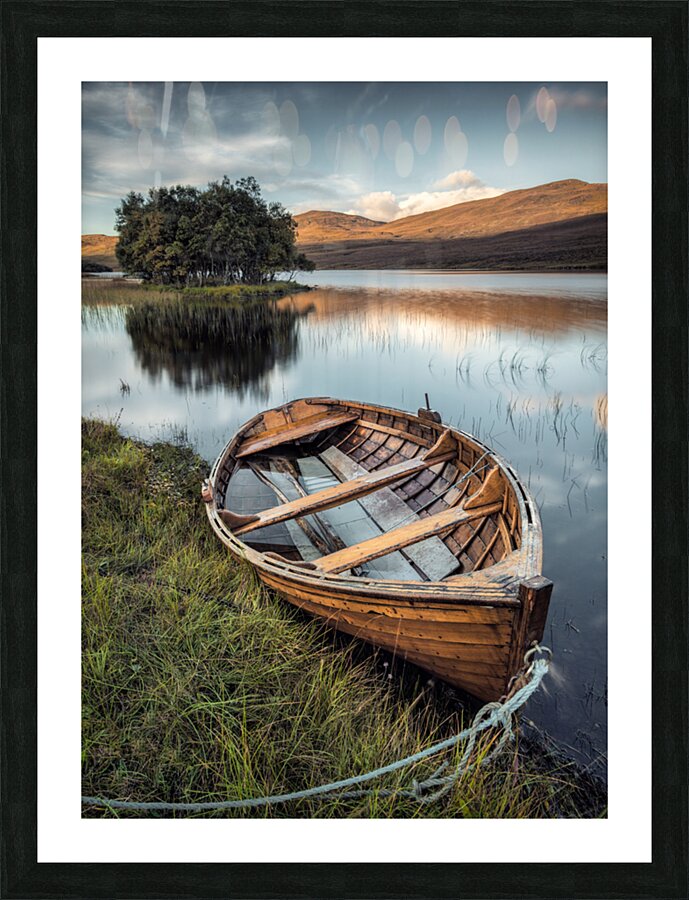 Moored on Loch Awe Picture Frame print