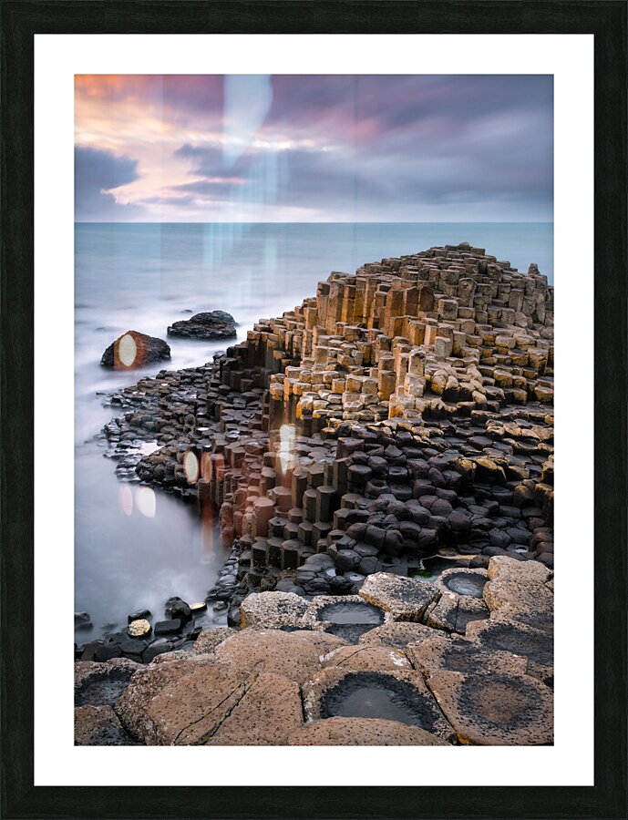 Giants Causeway Sunset Picture Frame print