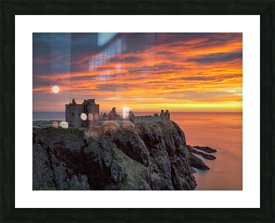 Fire Over Dunnottar Picture Frame print
