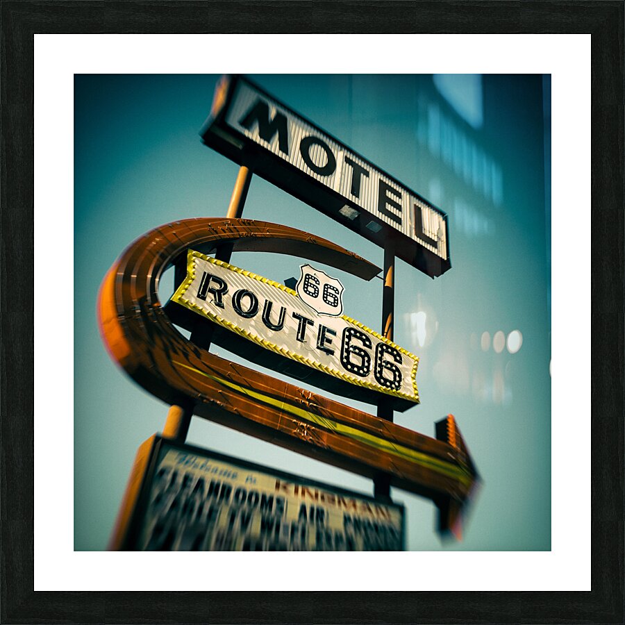 Route 66 Motel Sign Picture Frame print