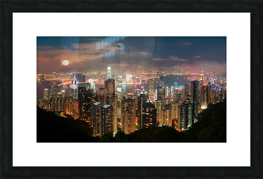 Hong Kong at Night Picture Frame print