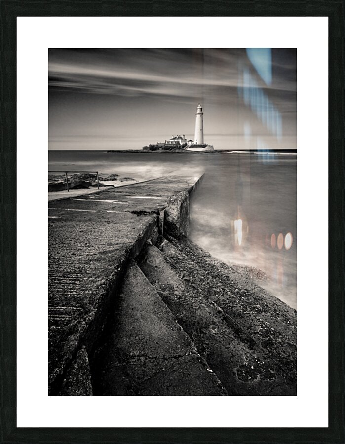 Path to St Marys Lighthouse Impression et Cadre photo