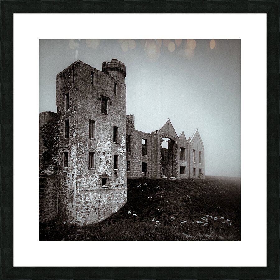 Slains in the Fog Picture Frame print