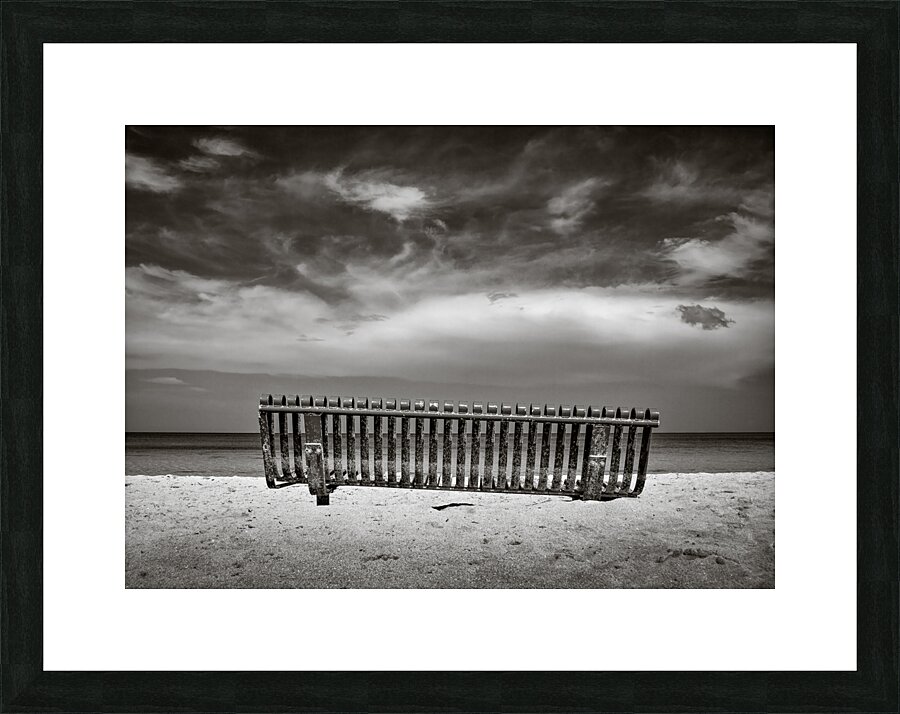 Beach Bench Picture Frame print