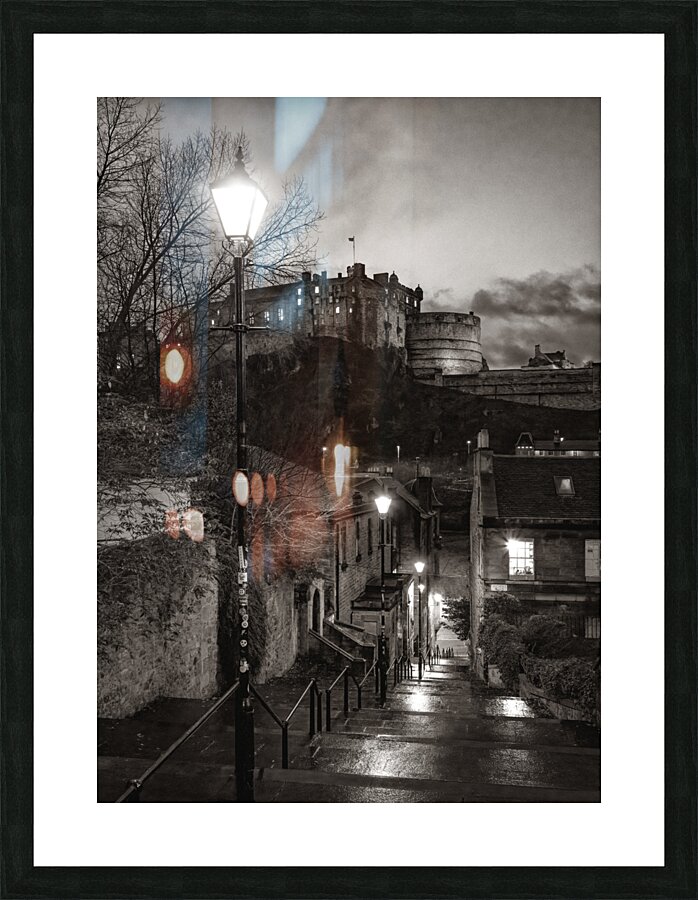 Edinburgh Castle from the Vennel Picture Frame print