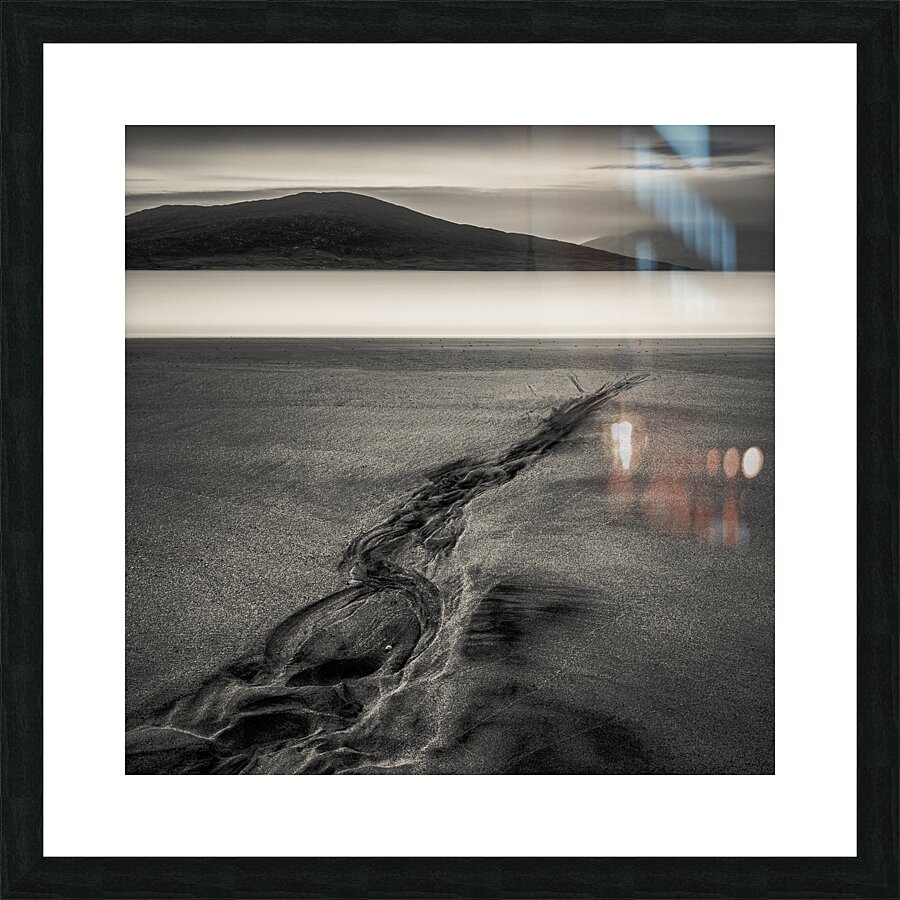 Seilebost Sand Tracks Picture Frame print