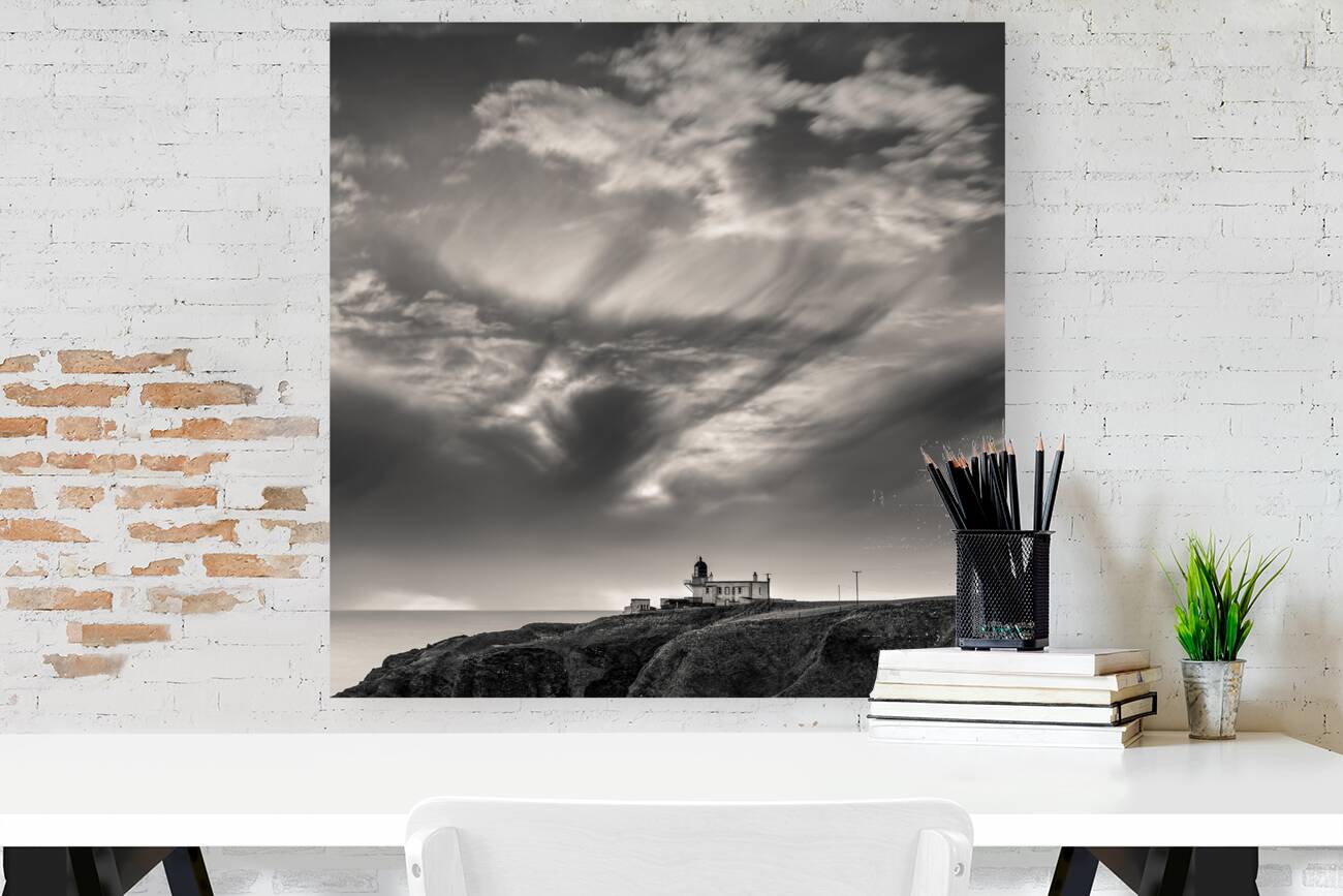 Clouds Over Tod Head Lighthouse Reproduction