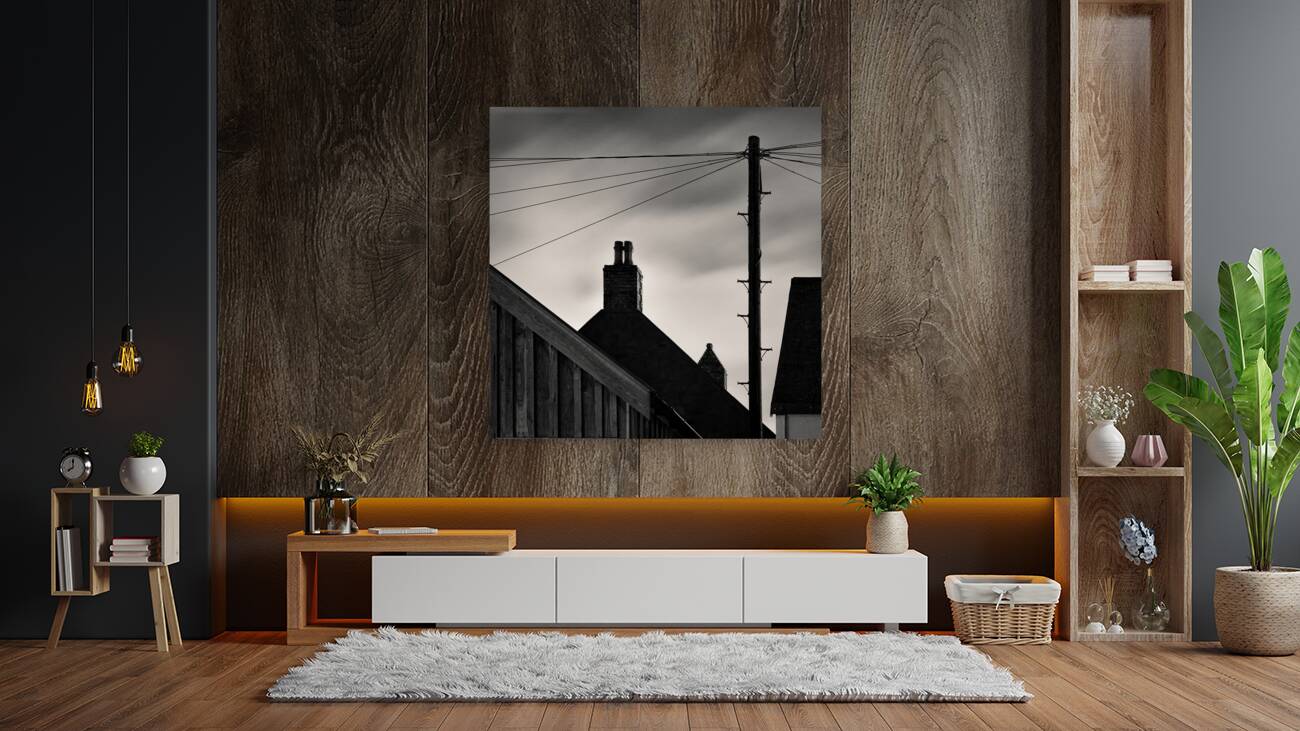 Footdee Rooftops at Dusk Reproduction