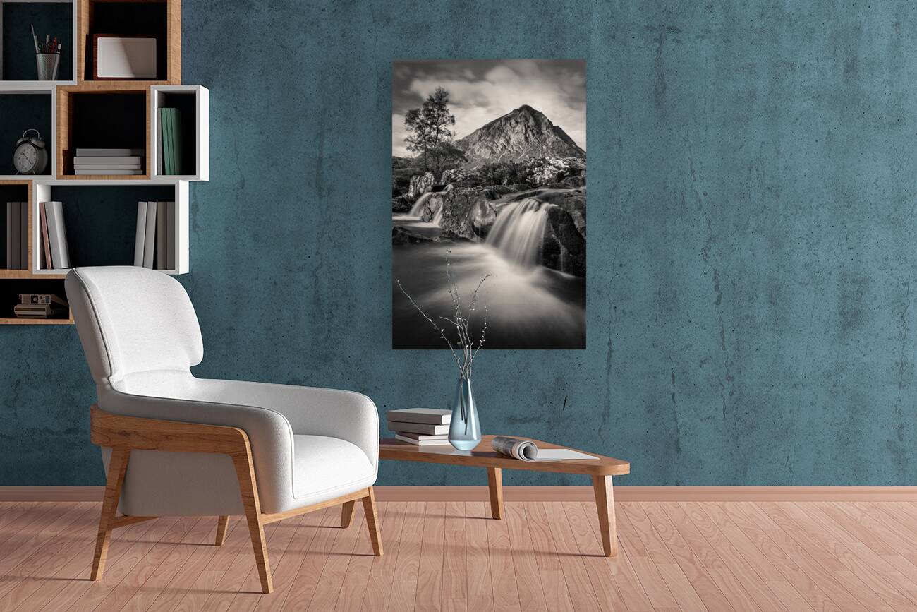 Buachaille Etive Mor Waterfall Reproduction