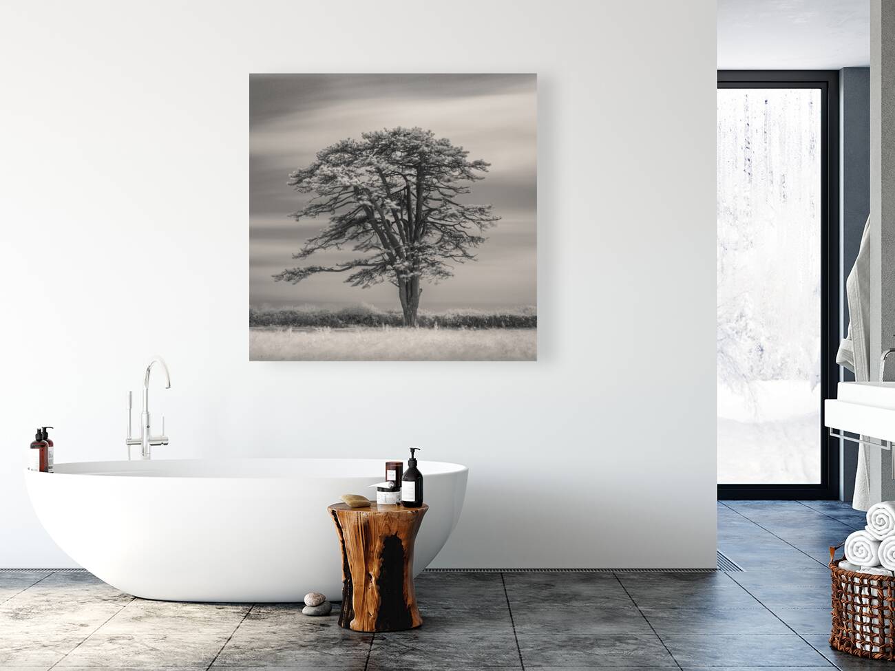 Llansteffan Cedar Tree Reproduction