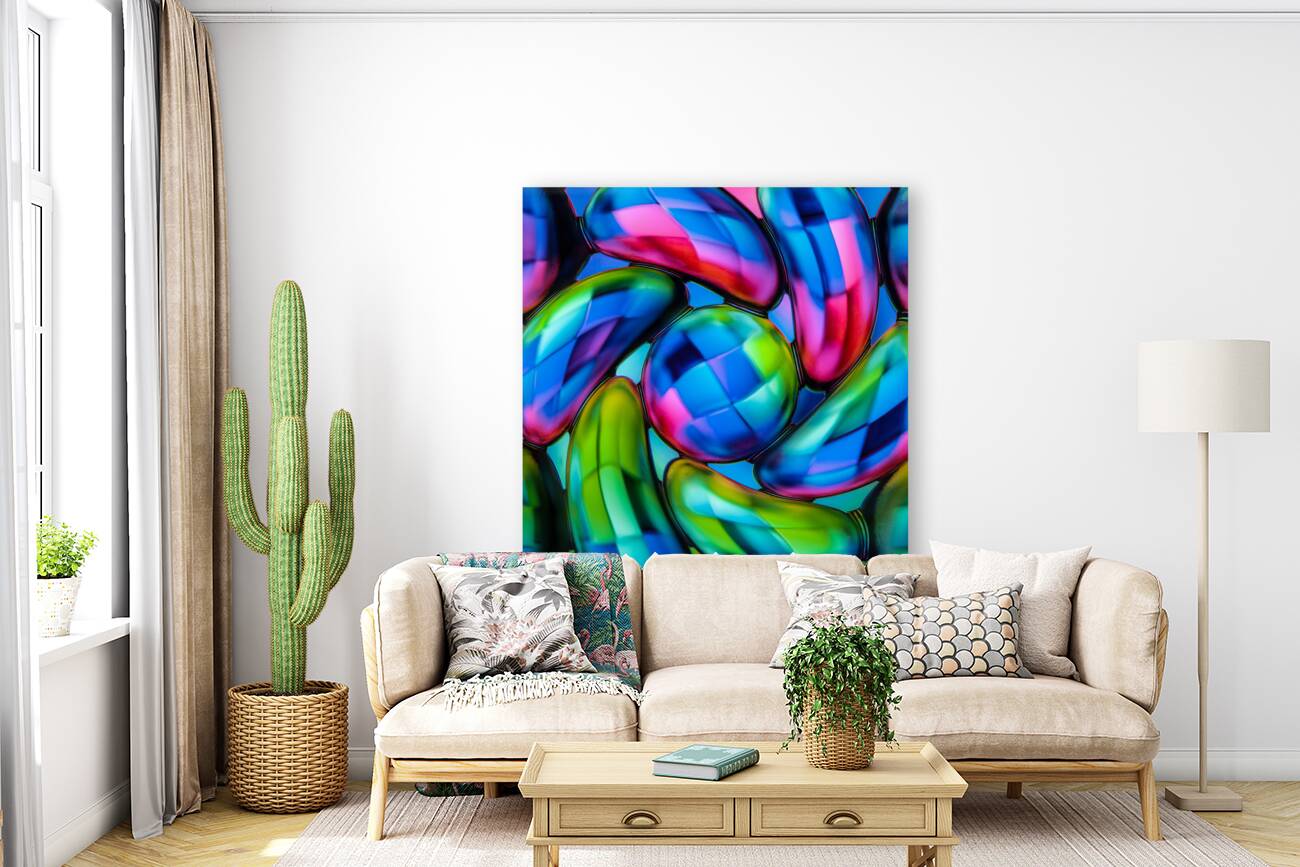 Psychedelic Squares Reproduction