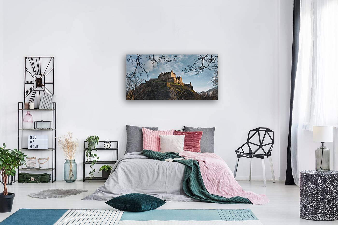 Edinburgh Castle from Princess St Gardens Reproduction